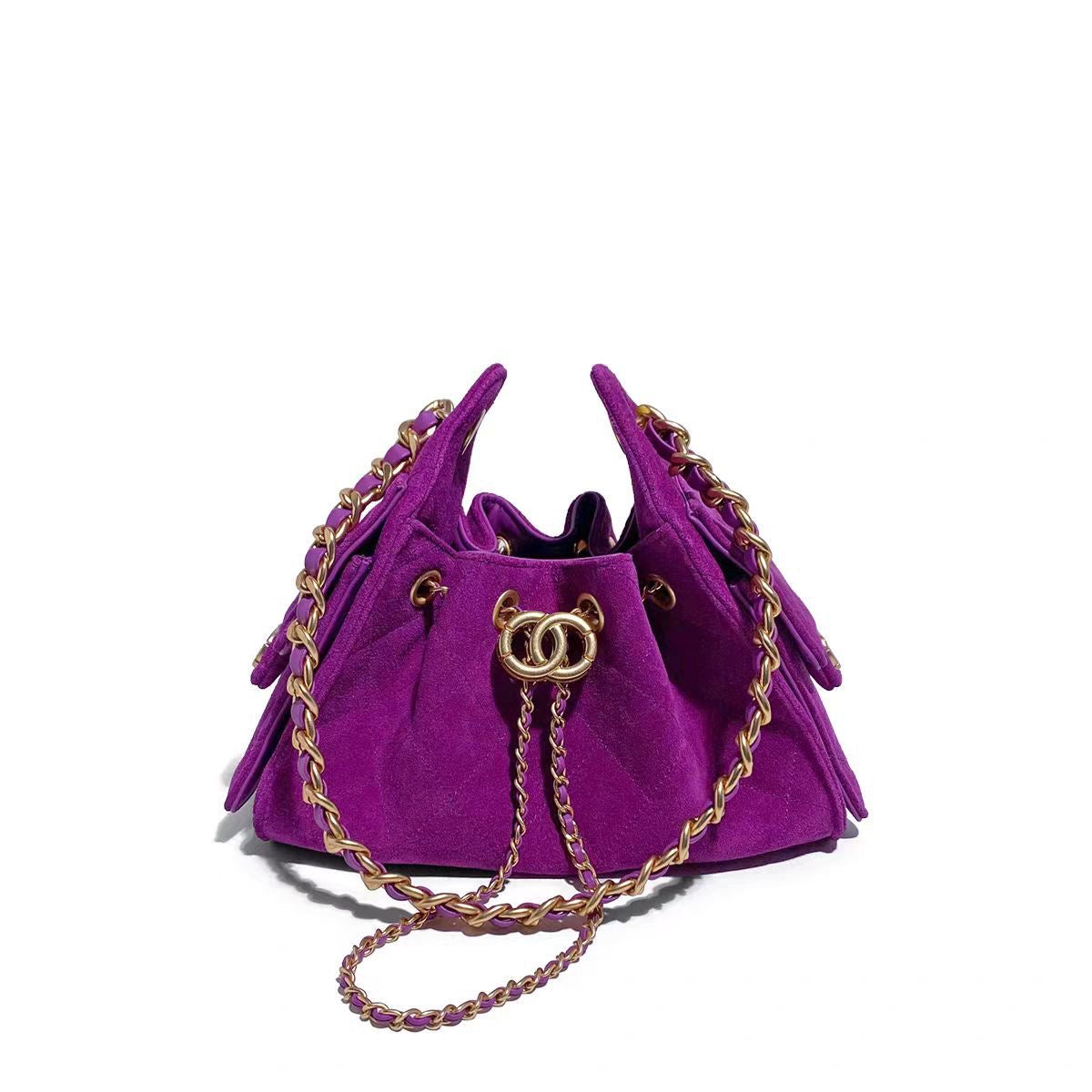 Purple suede Camellia - Mini