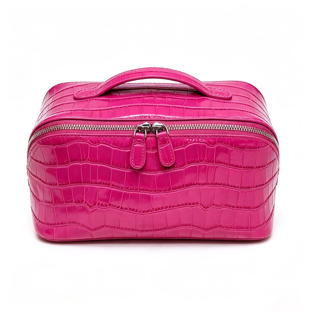 Fuchsia Divided Croc Vanity