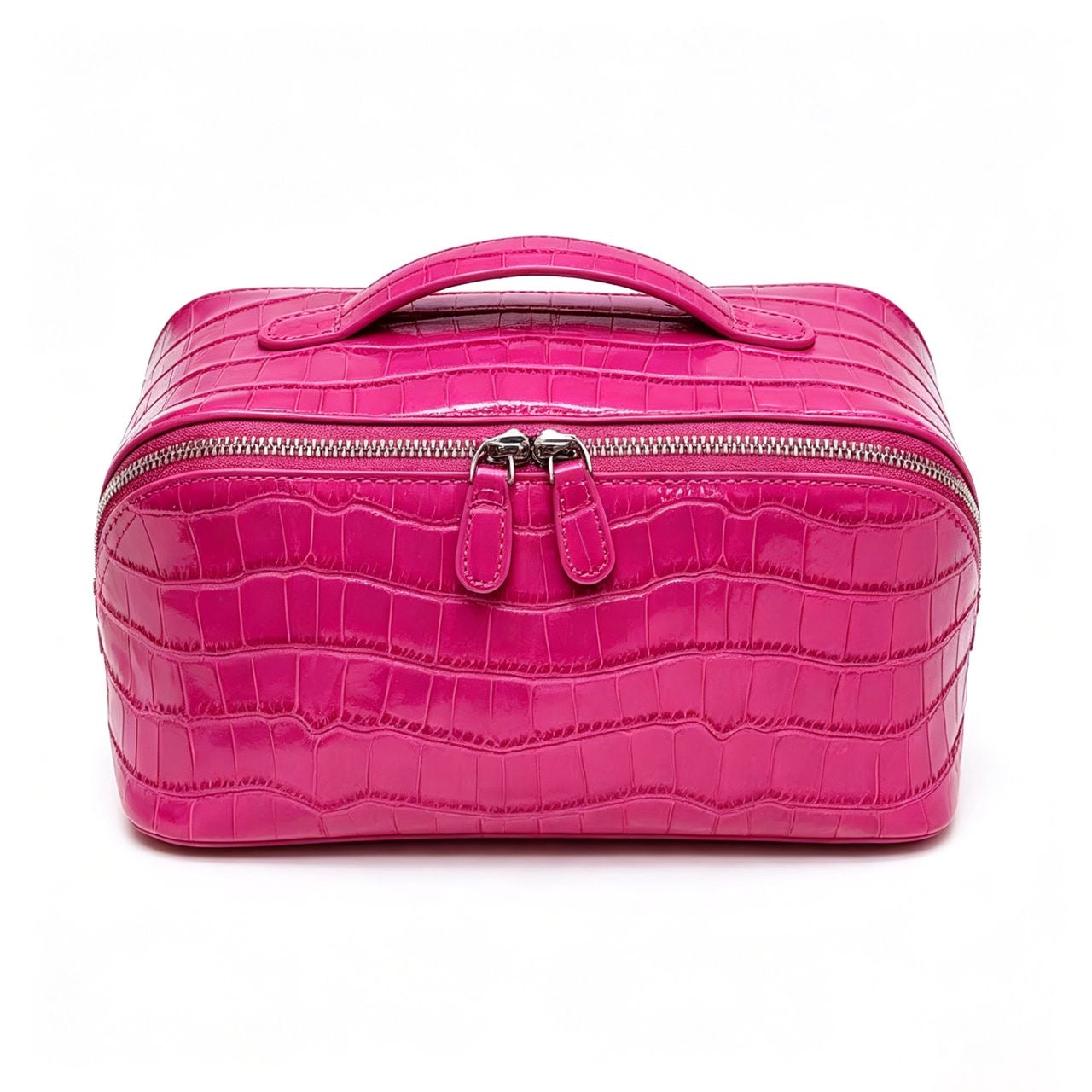 Fuchsia Divided Croc Vanity