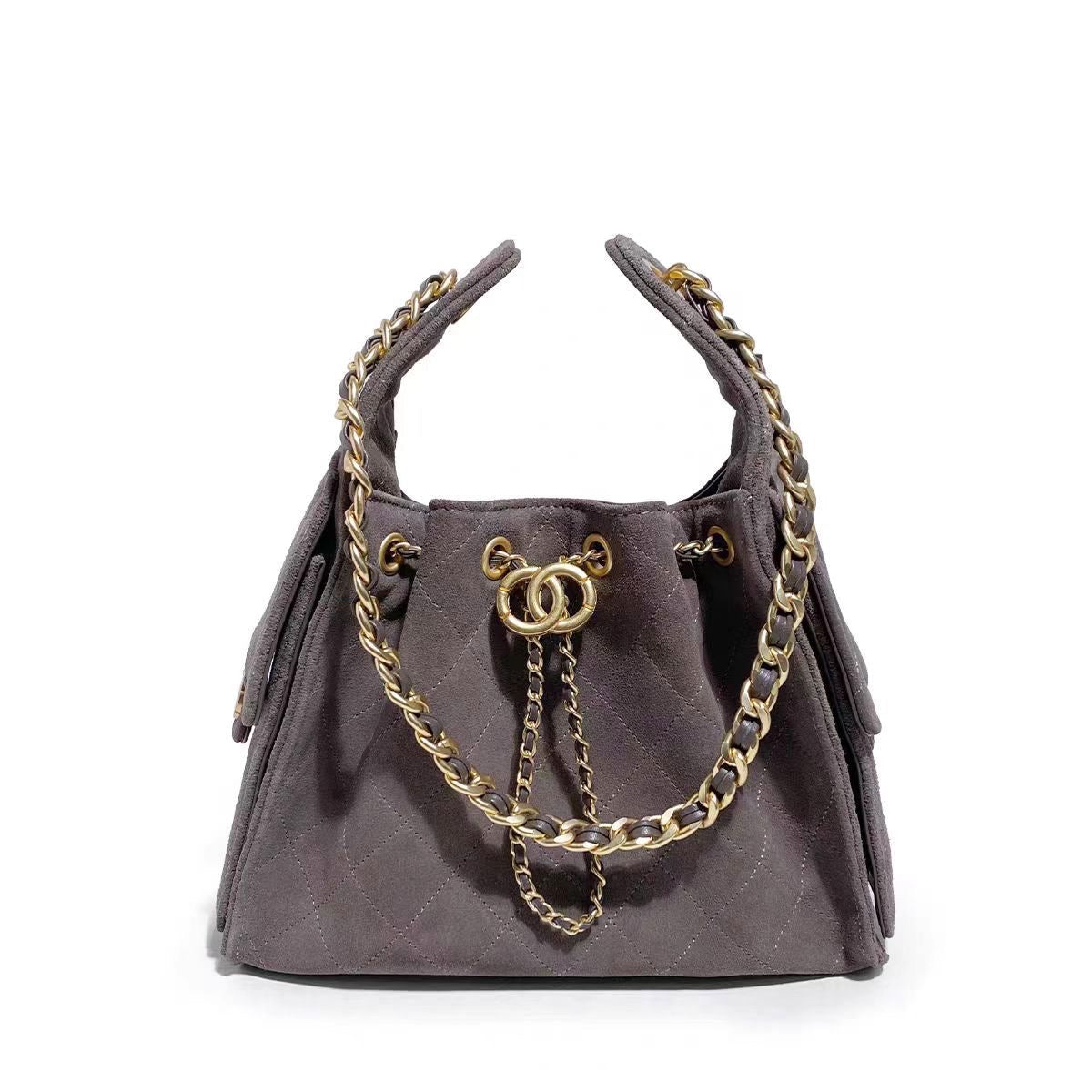 Gray suede Camellia
