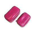 Fuchsia Pouch Croc Vanity