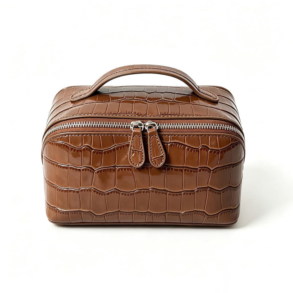 Brown Divided Croc Vanity