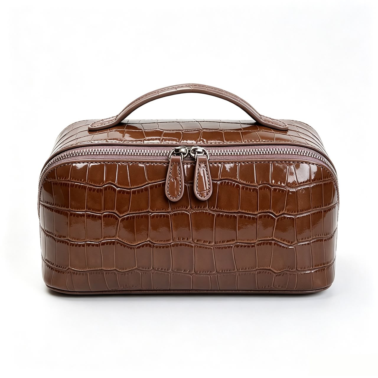 Brown Divided Croc Vanity