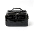 Black Divided Croc Vanity