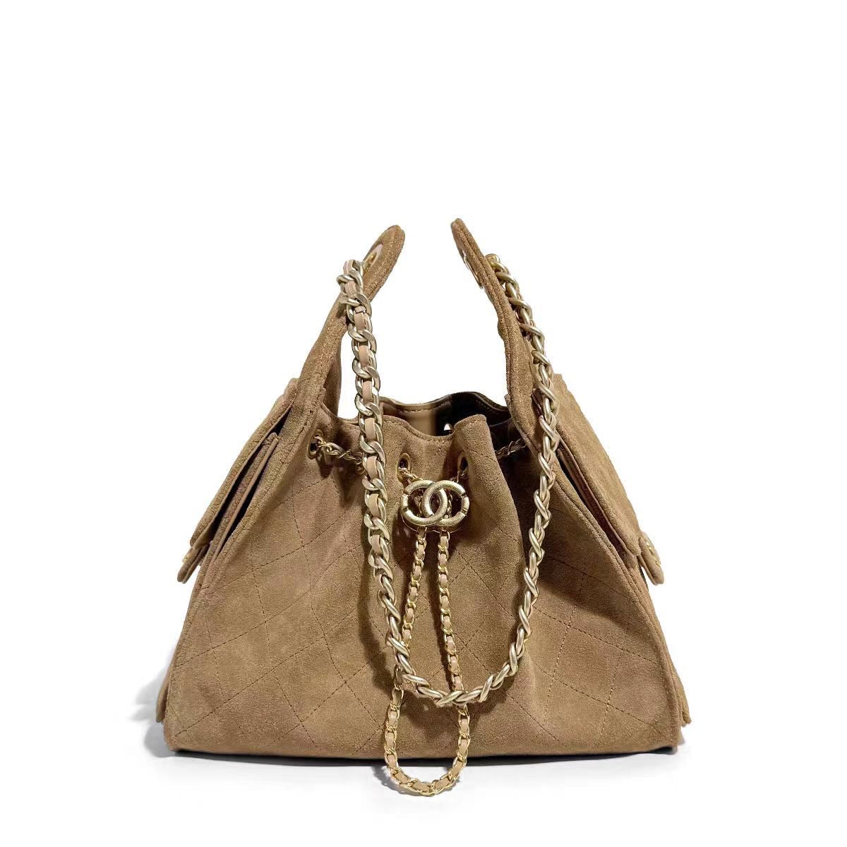 Beige suede Camellia