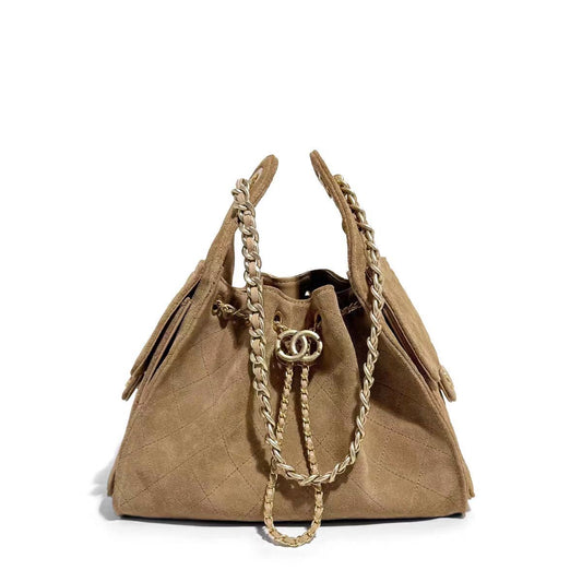 Beige suede Camellia