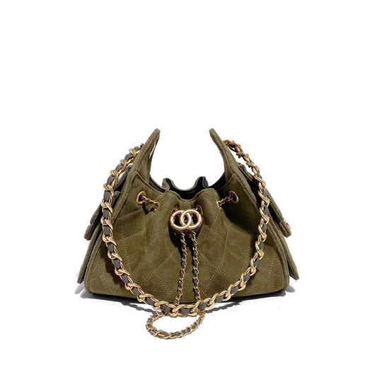 Olive suede Camellia - Mini