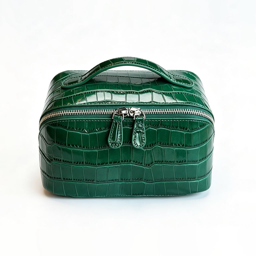 Green Divided Croc Vanity