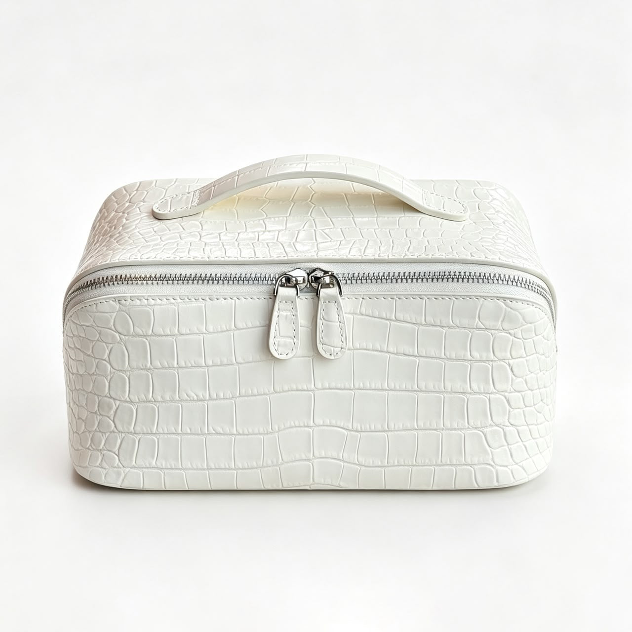 White Divided Croc Vanity
