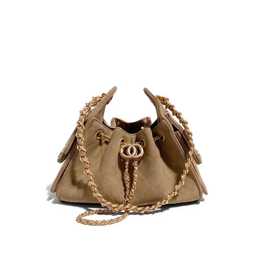 Beige suede Camellia - Mini