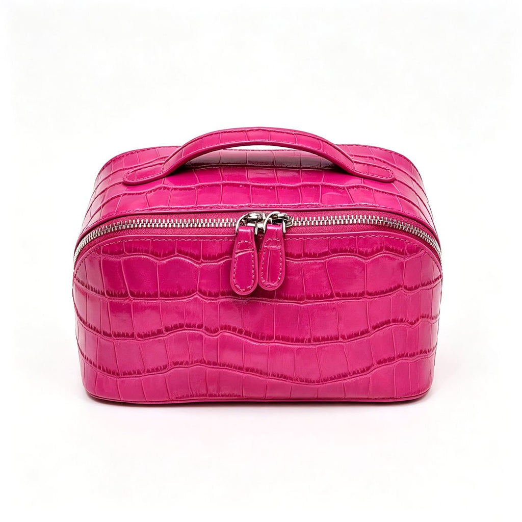 Fuchsia Divided Croc Vanity