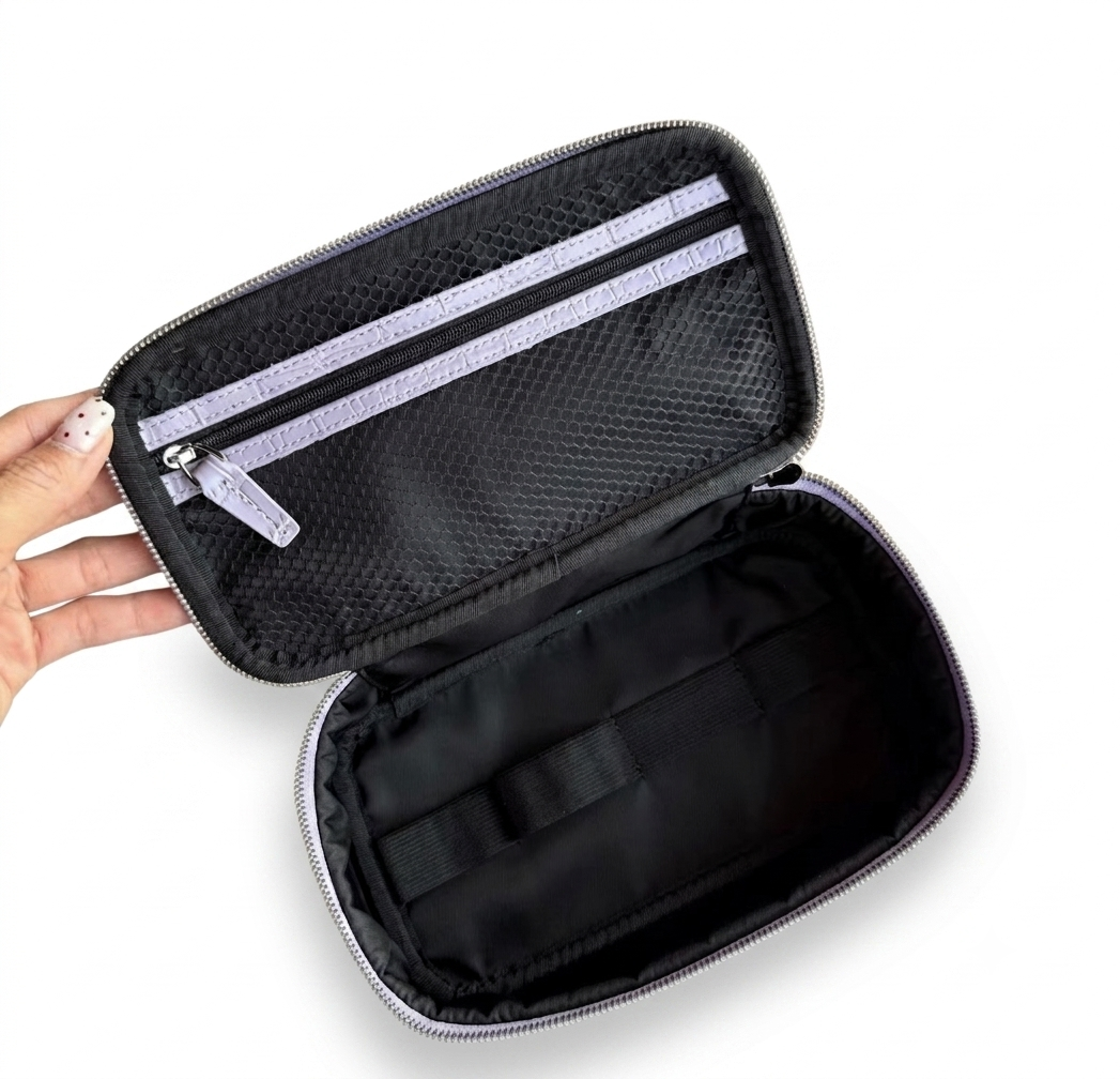 Brown Pouch Croc Vanity