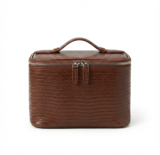 Brown Lizard Vanity Case