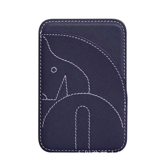 Dark Blue Horse Card Holder - Magnate