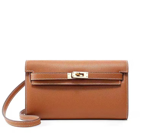 Peony Clutch – Gold Brown - GHW