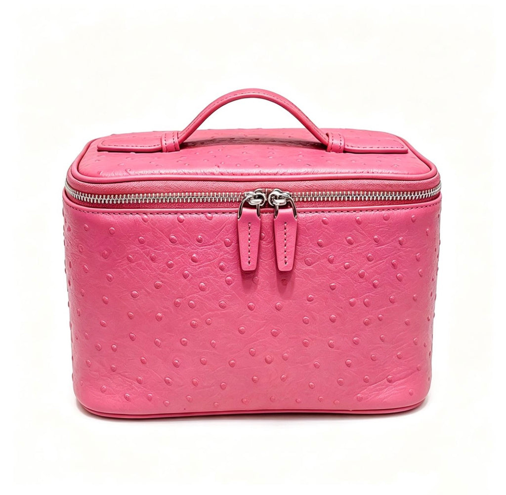 Fuchsia ostrich Vanity Bag