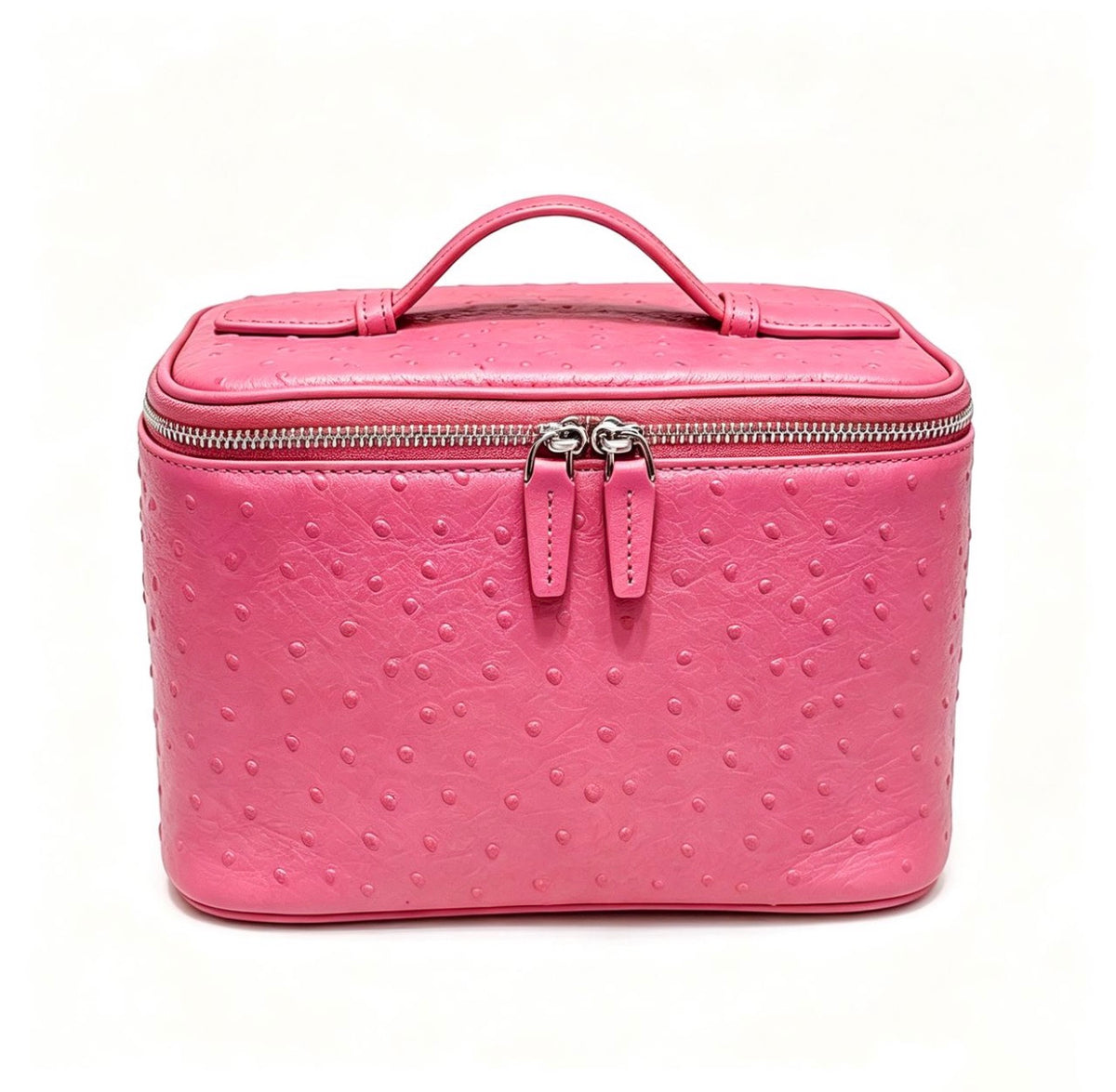 Fuchsia ostrich Vanity Bag
