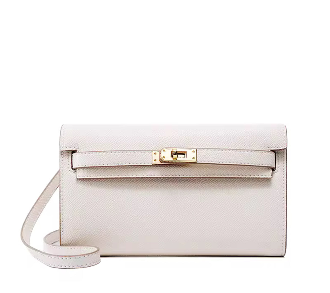 Peony Clutch – off white  GHW