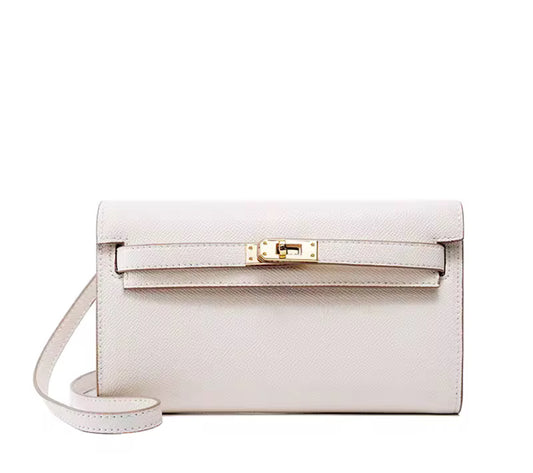 Peony Clutch – off white  GHW