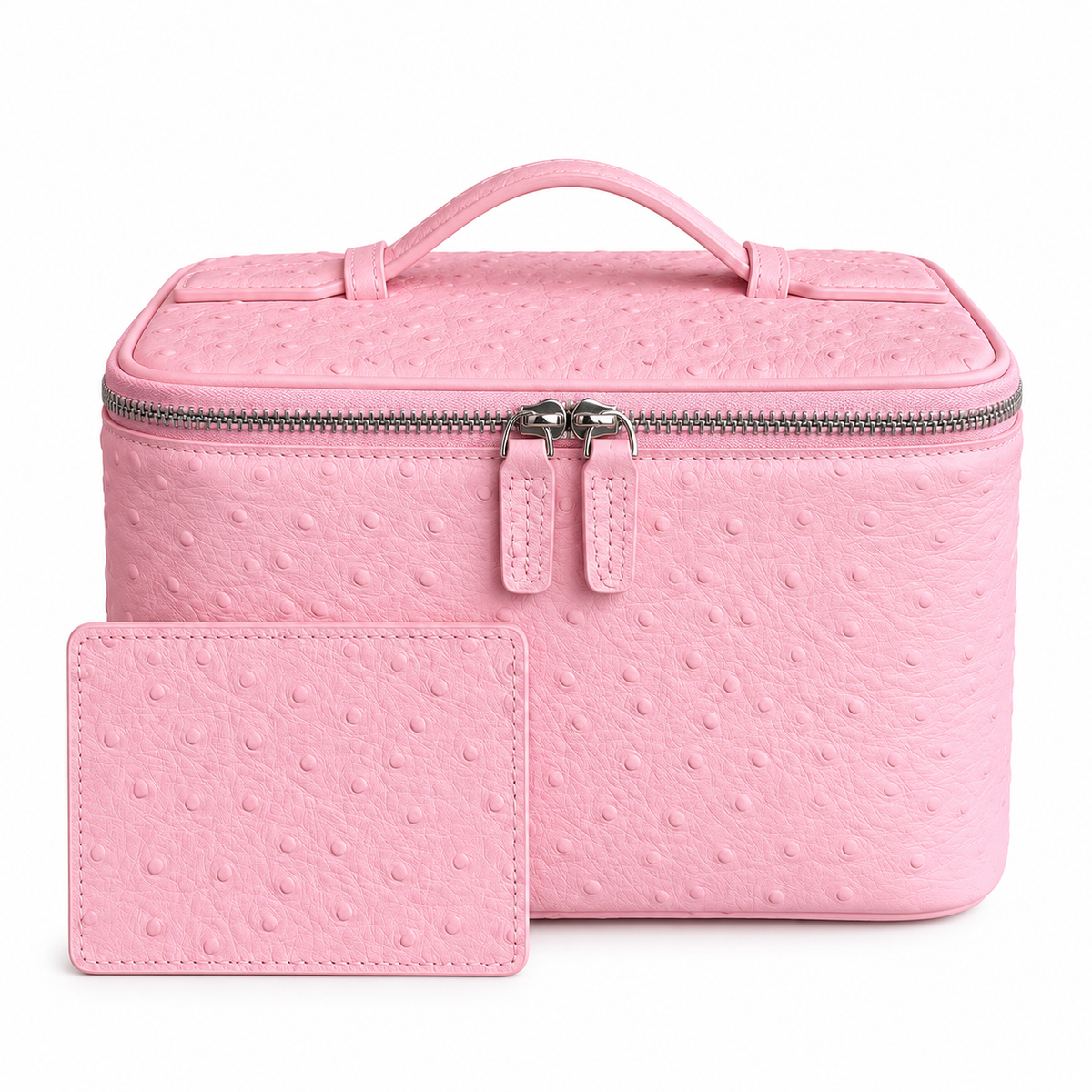 Pink ostrich  Vanity Bag